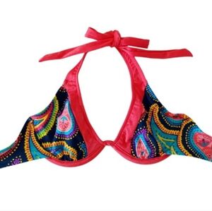 Venus Belize Underwire Paisley Halter Bikini Top, Size B